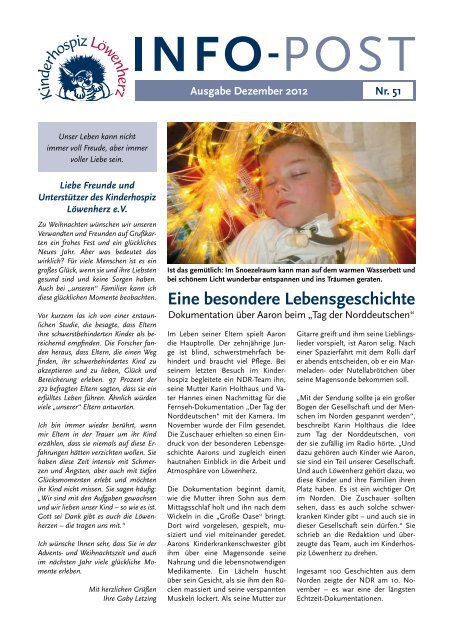 Download der Infopost Nr. 51 - Kinderhospiz Löwenherz