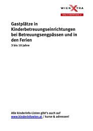 GastplÃ¤tze in Kinderbetreuungseinrichtungen - wienXtra-kinderinfo