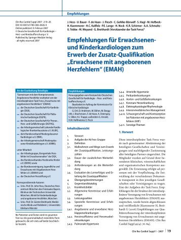 und Kinderkardiologen zum Erwerb der Zusatz-Qualifikation - EMAH ...