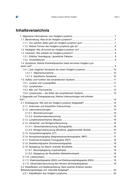 Hodgkin-Lymphom (Morbus Hodgkin) - Kinderkrebsstiftung