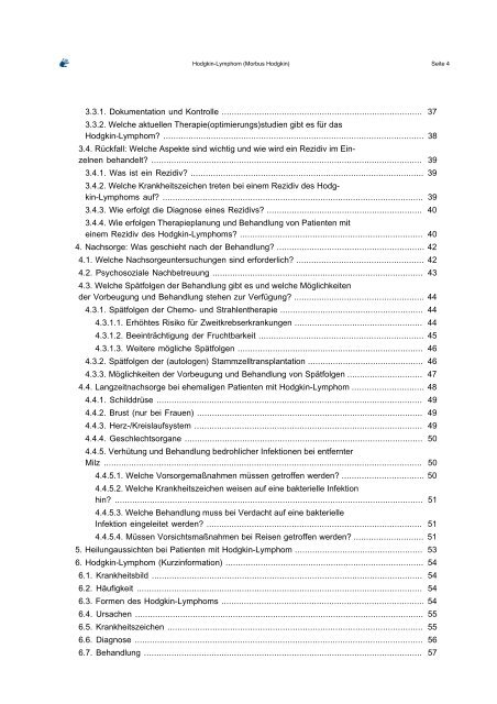 Hodgkin-Lymphom (Morbus Hodgkin) - Kinderkrebsstiftung