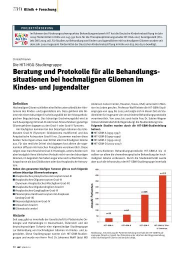 und Jugendalter - Kinderkrebsstiftung