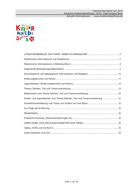 Ba Cherliste Kinderkrebsstiftung