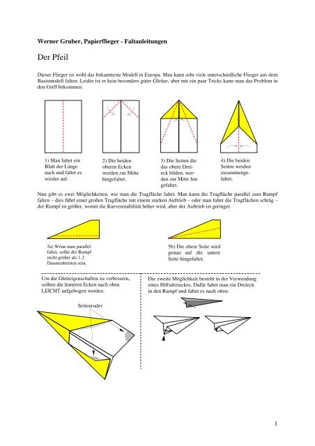 Faltanleitungen Papierflieger (PDF, 48 KB)