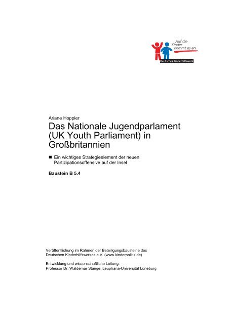 Das Nationale Jugendparlament - Infostelle Kinderpolitik beim ...