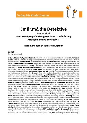 Emil und die Detektive - Verlag fÃ¼r Kindertheater