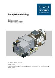 Bedrijfshandleiding - CVS Engineering - Compressors