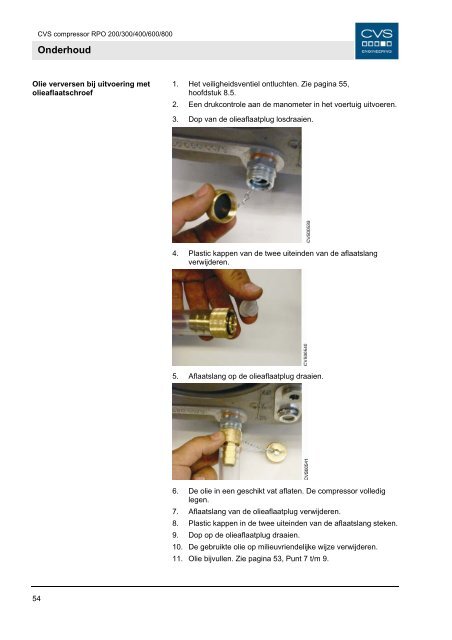 Bedrijfshandleiding - CVS Engineering - Compressors