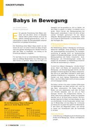 Kursleiterin Babys in Bewegung (Ã-Magazin 06/08) - DTB