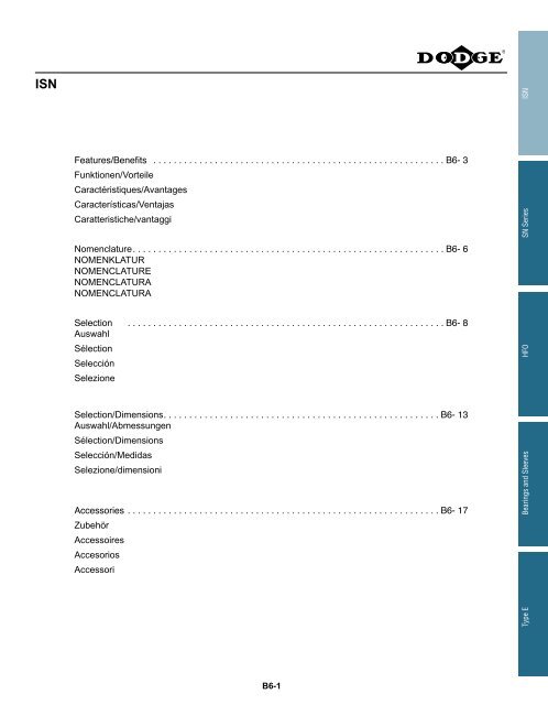 MOUNTED Bearings Catalog Katalog eingebaute ... - Dodge-pt.com