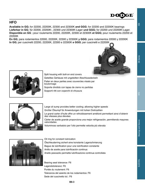 MOUNTED Bearings Catalog Katalog eingebaute ... - Dodge-pt.com