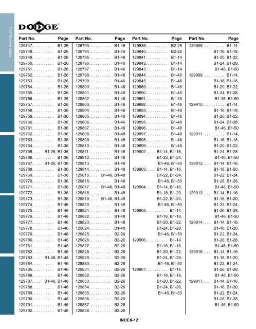 MOUNTED Bearings Catalog Katalog eingebaute ... - Dodge-pt.com