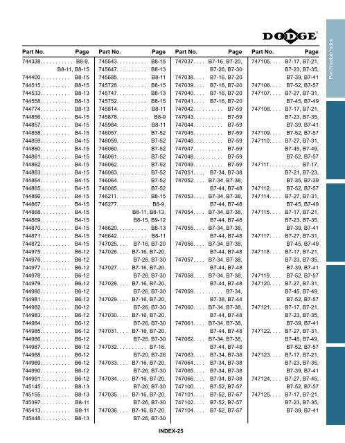 MOUNTED Bearings Catalog Katalog eingebaute ... - Dodge-pt.com