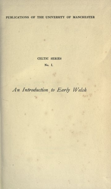 An Introduction to Early Welsh - Arthur Pendragon of Wales