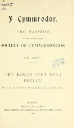The Roman Fort Near Brecon (Y Caer - Cicucium) (vol37)