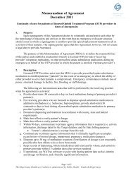 Opioid Treatment Program Memorandum of Agreement