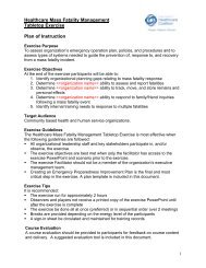 Mass Fatality Tabletop Plan of Instruction