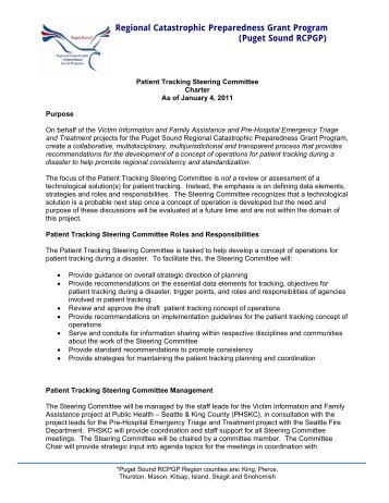 Patient Tracking Steering Committee Charter