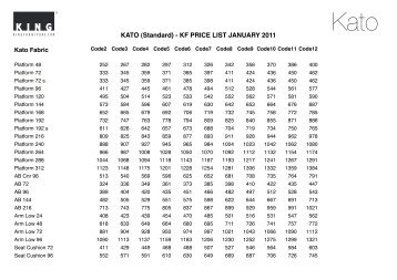 KATO RRP 2001 - JANUARY.numbers - King Furniture