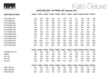 KATO DLX RRP JANUARY 2011.numbers - King Furniture