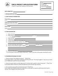 CIRCLE PROJECT APPLICATION FORM - The King's Daughters