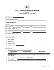 CIRCLE PROJECT COMPLETION FORM - The King's Daughters