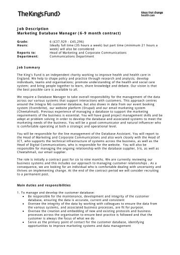 job description database