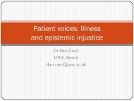 Havi Carel: patient voices - illness and epistemic injustice