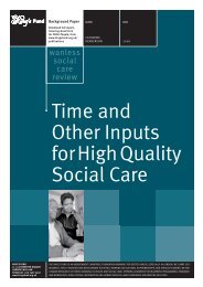 Time and other inputs for high quality social care - The King's Fund