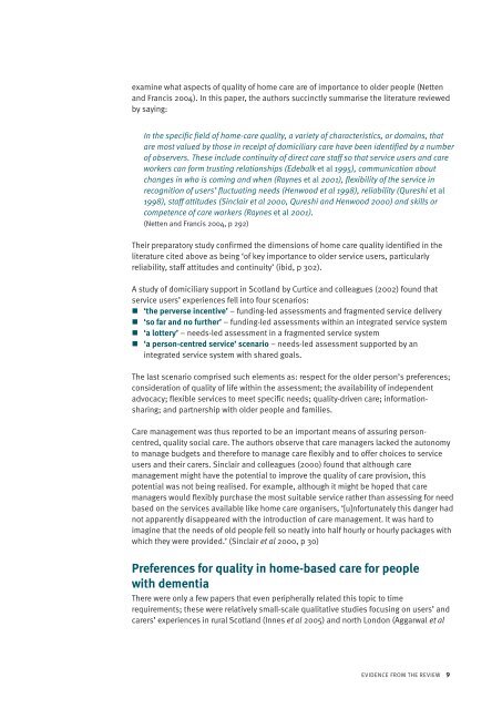 Time and other inputs for high quality social care - The King's Fund