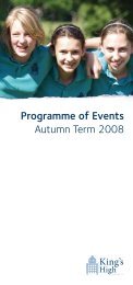 Programme of Events Leaflet autumn 08.pdf - King's High