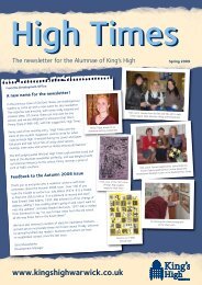 14098 KHS Old girls newsletter issue 3 low - King's High
