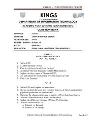 cs1014 - Kings College of Engineering