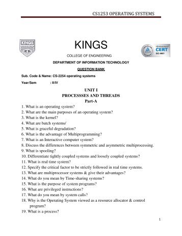 OS QB.pdf - Kings College of Engineering