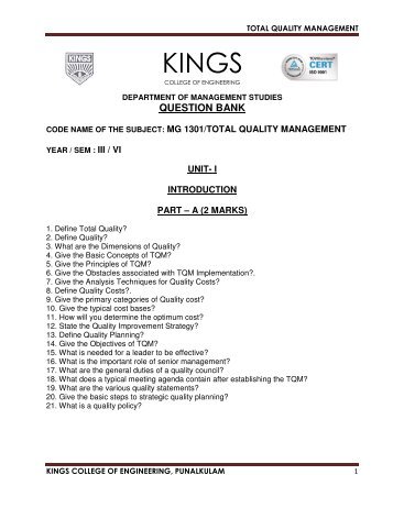 TOTAL QUALITY MGT..pdf - Kings College of Engineering