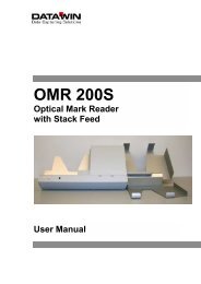 2 The OMR 200S optical mark reader - Datawin Gmbh