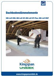 DachbodendÃ¤mmelemente - Kingspan Unidek