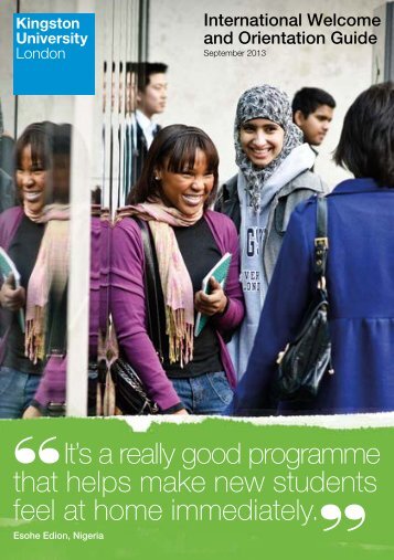 International Welcome and Orientation Guide - Kingston University