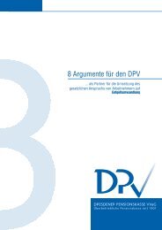 8 Argumente für den DPV - Dresdener Pensionskasse VVaG