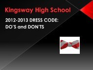 2012-2013 Dress Code Powerpoint - Kingsway Regional School ...