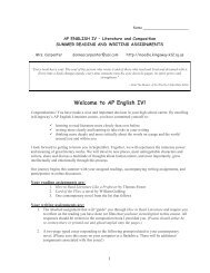 Advanced Placement English IV- Literature and Composition