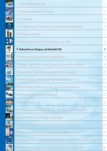 07 Einbauteile aus Bronze und Edelstahl V4A - webpark ag