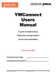 YWConnect Users Manual - Data Error