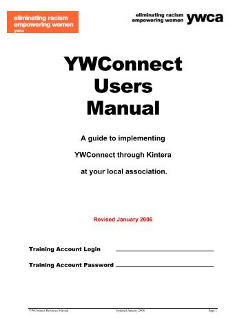 YWConnect Users Manual - Data Error