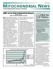 mitochondrial news - The United Mitochondrial Disease Foundation