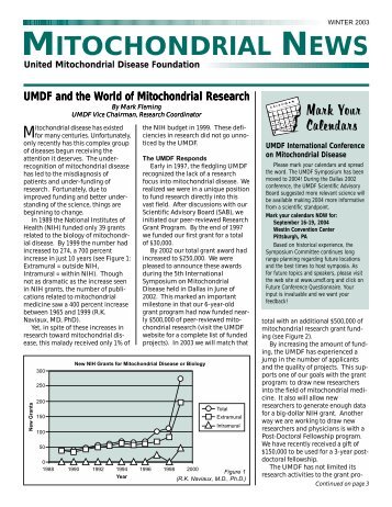 mitochondrial news - The United Mitochondrial Disease Foundation