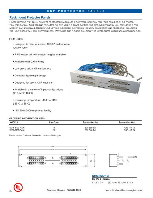 COMM/DATA PROTECTION GUIDE - Tii Network Technologies