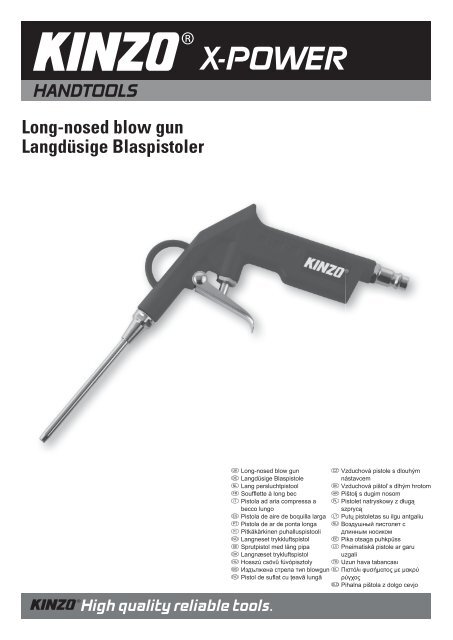 PISTOLA SOFFIATRICE ARIA A CANNA LUNGA BLOW GUN WITH LONG NOZZLE