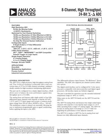 AD7738 8-Channel, High Throughput, 24-Bit ... - Analog Devices