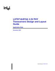 LXT971A/972A 3.3V PHY Transceivers Design and Layout Guide